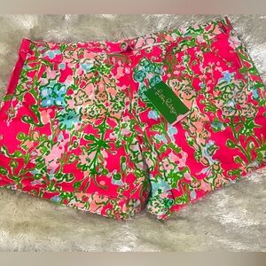 NWT! Lilly Pulitzer sz 6 Adie Shorts Flamingo Pink Southern Charm 🦄 BRAND NEW